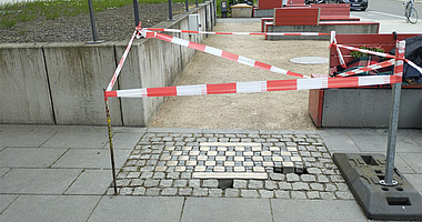 eingelassene Stolpersteine